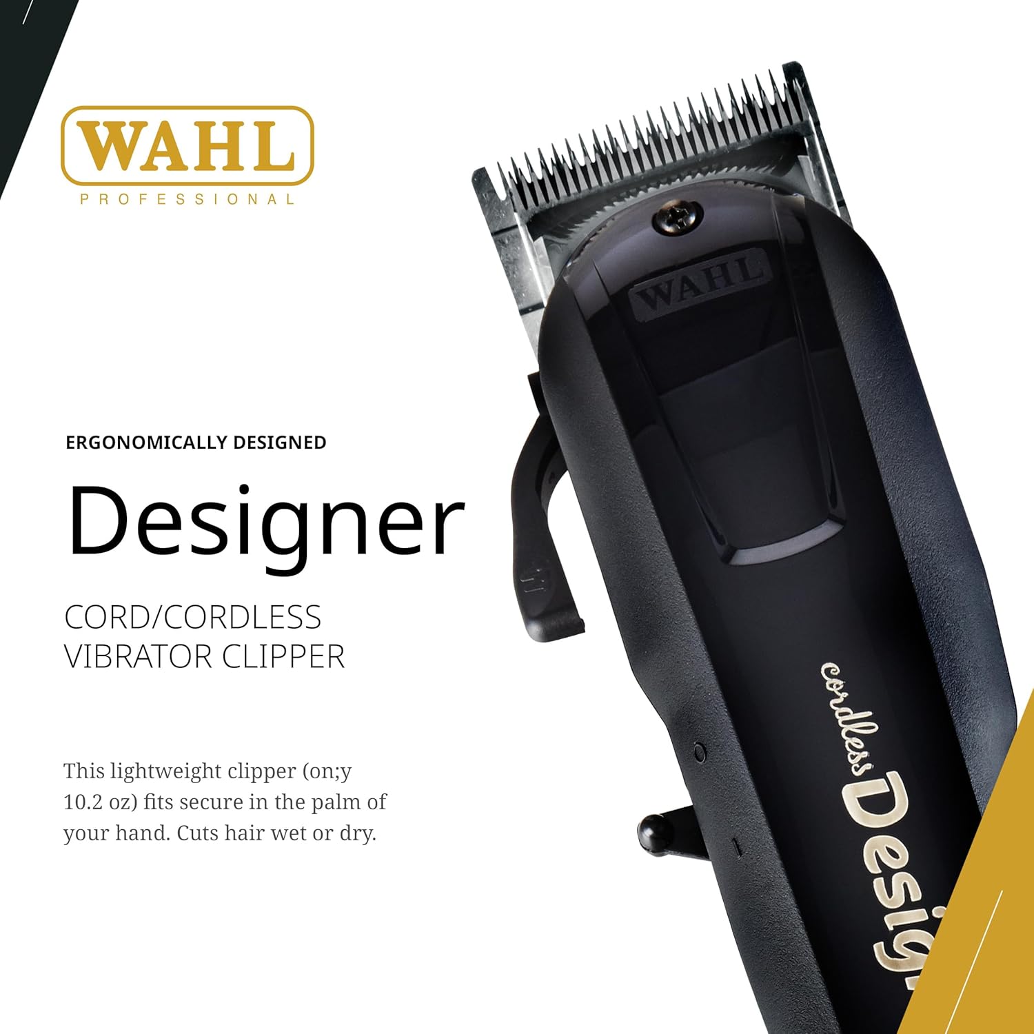 Wahl Professional Cordless Designer Clipper - Powerful Rotary Motor & 100-Minute Lithium-Ion Battery