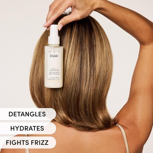 OUAI Leave In Conditioner - Heat Protectant & Detangler for Frizz Control | 1.5 oz, Paraben-Free