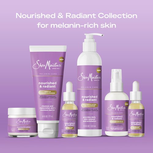SheaMoisture Melanin Care Night Repair Cream Nourished & Radiant for Strengthening Skin's Moisture Barrier, with Pro-Ceramides +Elderberry Complex, 2 oz