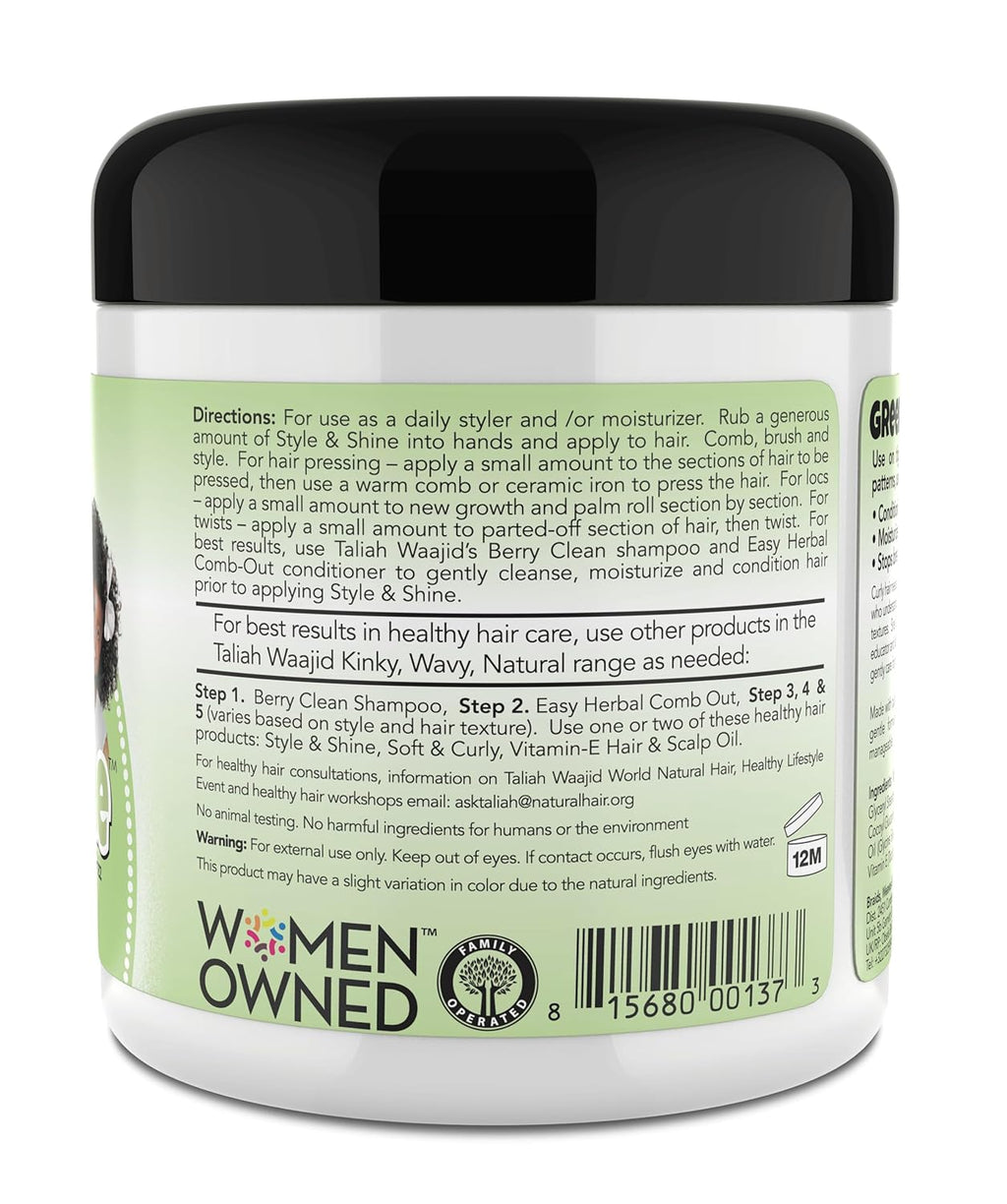 Taliah Waajid Herbal Style & Shine - Natural Hair Moisturizer 6oz | Nourishing & Lightweight