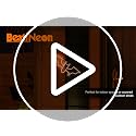 Orange Bat Neon Sign for Wall Decor Halloween Party Indoor Outdoor 21x10in