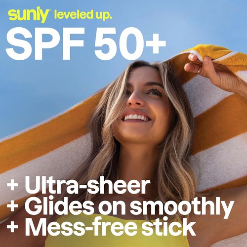 ATTITUDE Face Sunscreen Stick SPF 50 - Broad Spectrum Zinc Oxide, Lightweight & Vegan, 0.53 oz