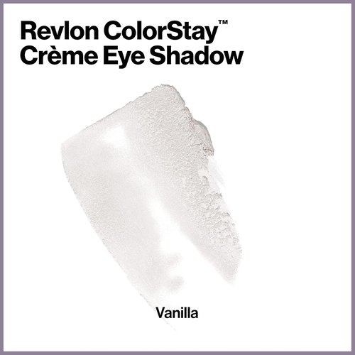 REVLON Crème Eyeshadow - ColorStay 24 Hour Makeup, Highly Pigmented Cream in Matte & Shimmer, 750 Vanilla, 0.18 Oz