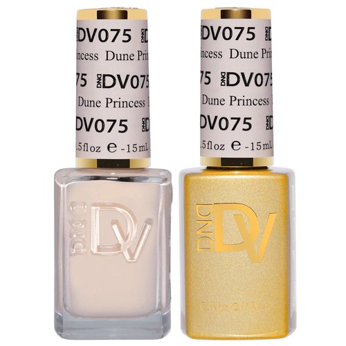 DND Gel Polish Coquette Collection - UV/LED Gel & Air Dry Nail Lacquer Duo | 075 Dune Princess, 0.5 Fl Oz
