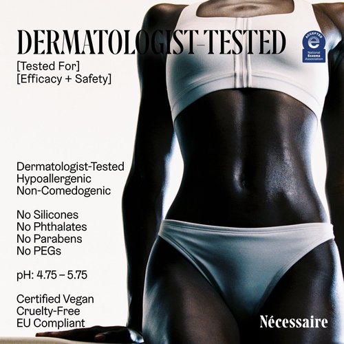 Nécessaire The Body Lotion. Fragrance-Free. Multi-Peptide Firming Lotion to Moisturize, Firm, Strengthen. 2.5% Niacinamide, Vitamin C/E + Omega 6/9. 2.4 fl oz