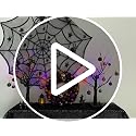 17 Inch Halloween Wreath with Lights - Spooky Front Door Decor - Trick-or-Treat Season