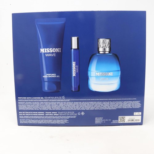 Missoni Wave Pour Homme Eau De Toilette 100ml | Refreshing Fragrance & Shower Gel Set