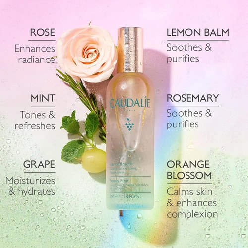 Caudalie Beauty Elixir - Toning Face Mist with Grape Water | Moisturizing & Soothing Travel Size