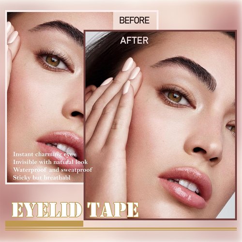 Eyelid Lifter Strips, 360Count Eyelid Tape, Glue-Free Eyelid Tape for Hooded Eyes Invisible, Instant Eyelid Lift for Heavy Saggy, Uneven,Hooded, Mono-eyelids