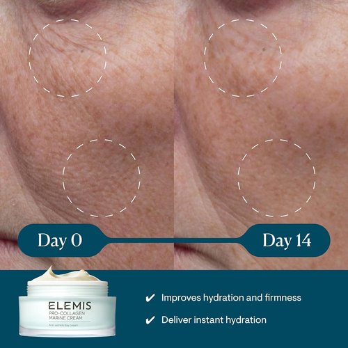 ELEMIS Pro-Collagen Marine Cream - Lightweight Anti-Wrinkle Daily Facial Moisturizer 1.6 oz