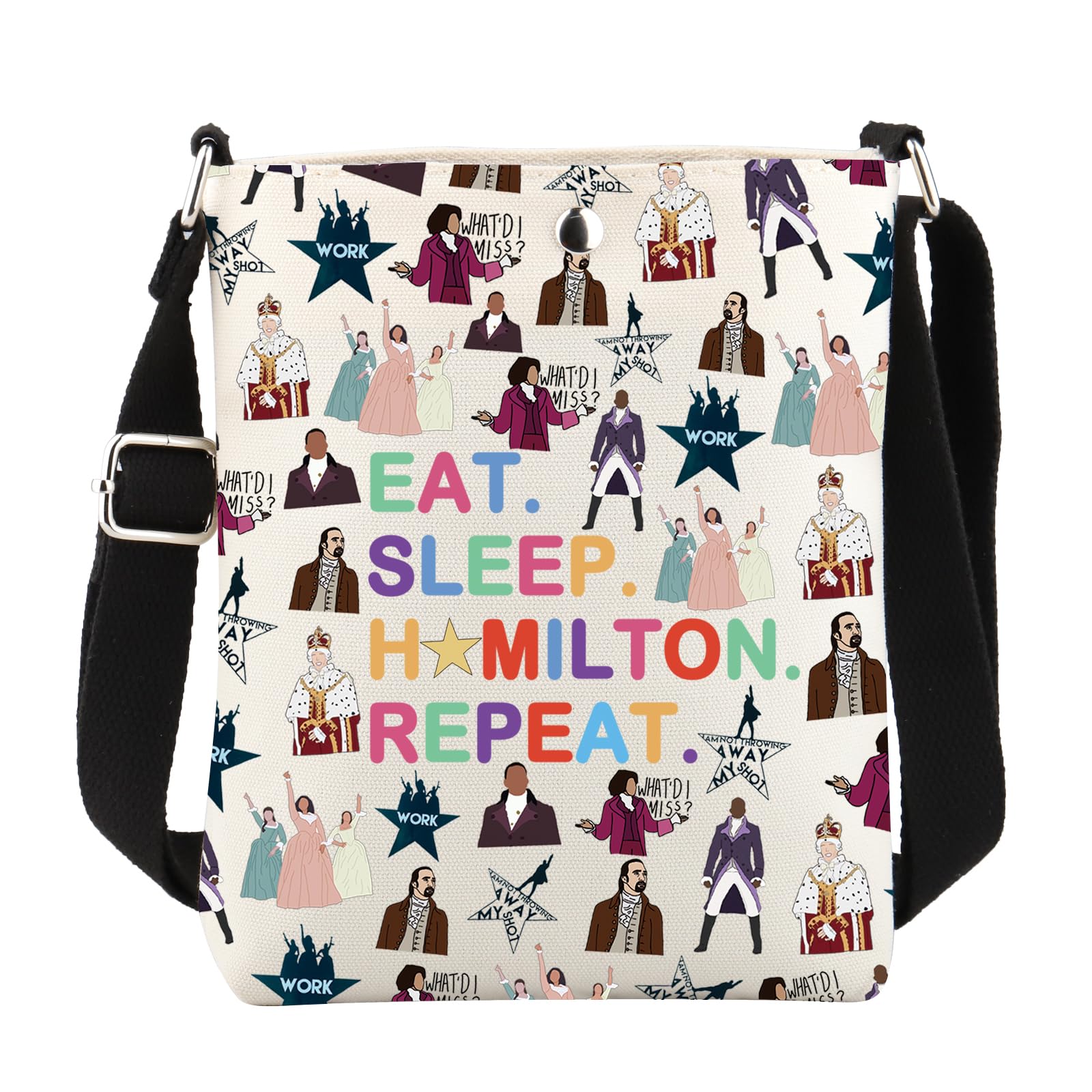 WCGXKO Musical Lover Gift Musical Character Zipper Pouch Makeup Bag (SLEEP HA XK)