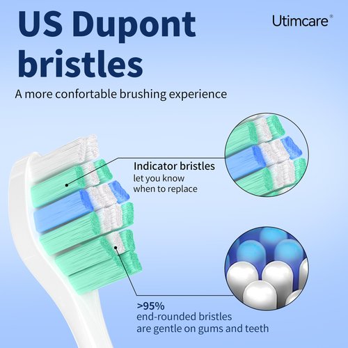 Utimcare Replacement Toothbrush Heads Compatible with Philips Sonicare Electric Toothbrush, 10 Pack, Refills