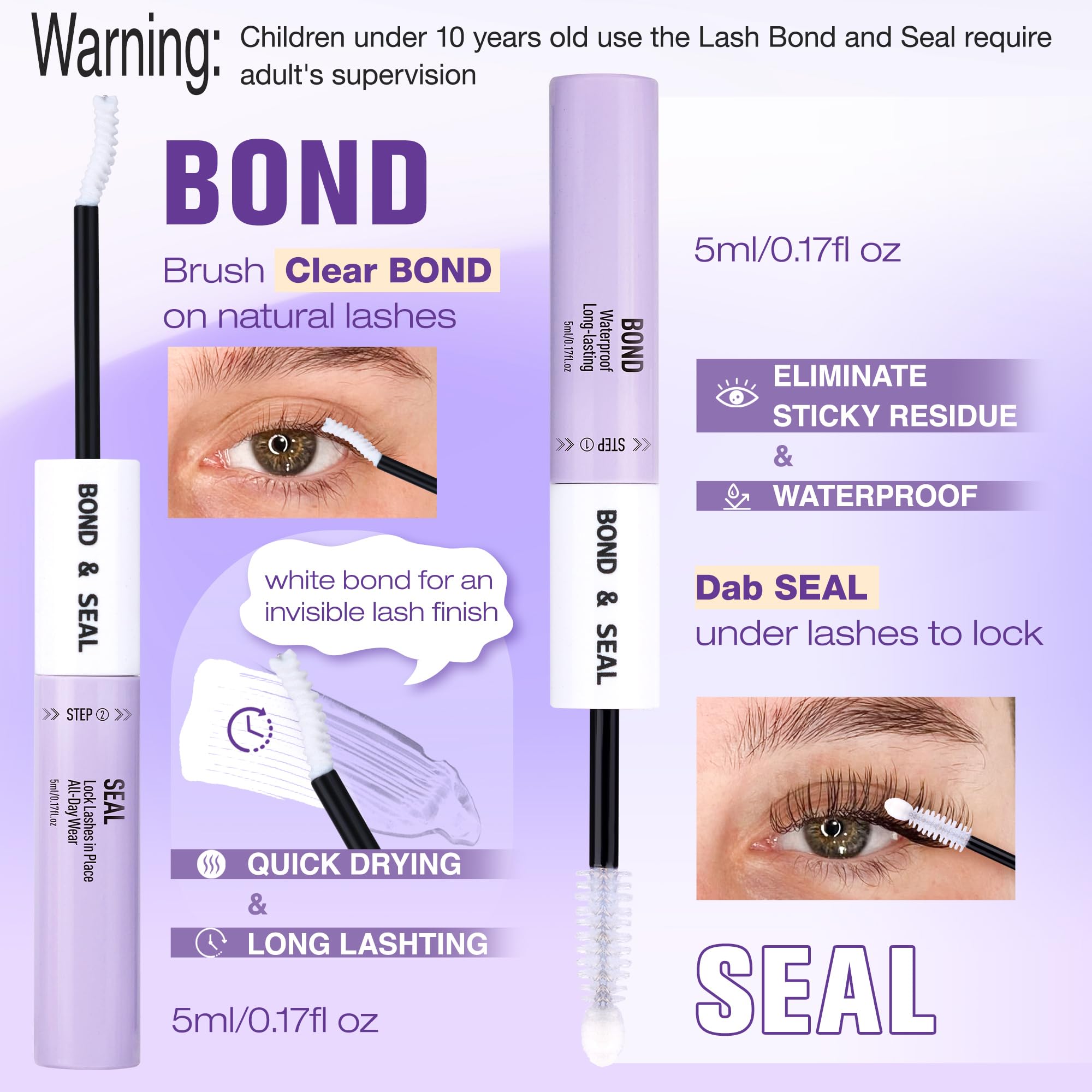Wispy Lash Clusters Kit Natural Look Lash Clusters DIY Lash Extension Kit 10-18mm Cluster Eyelash Extensions Kit Lash Bond and Seal Lash Tweezers Individual Lashes Cluster Kit DIY Lash at Home