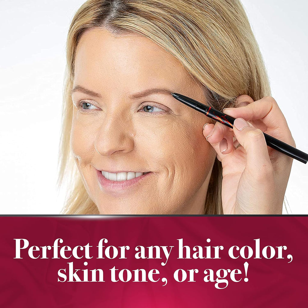 ybf Beauty Eyebrow Pencil - Universal Automatic Brow Pencil With Spoolie Brush - Perfect For All Hair Colors & Skin Tones - 0.005 Oz Taupe