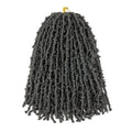 GUOHUI Butterfly Locs Crochet Hair 16 Inch 6 Packs Color Natural Black All Handmade Pre-Looped Distressed Faux Locs Braids for Women Kids (16",1B)
