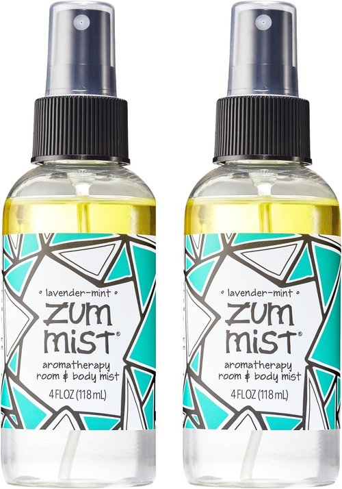 Indigo Wild Zum Mist Room & Body Spray - Aromatherapy Lavender-Mint Essential Oil Spray - 4 fl oz (2 Pack)
