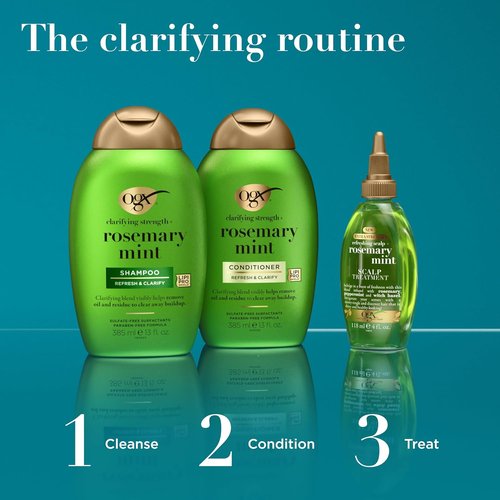 OGX Extra Strength Dry Scalp Treatment - Refreshing Rosemary Oil & Mint Detox, 4 Fl Oz