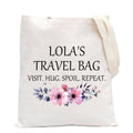 POFULL Lola's Travel Tote Bag - Birthday Gift, Visit, Hug, Spoil Repeat