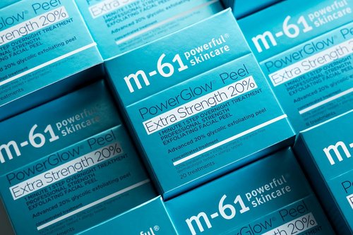 M-61 PowerGlow Peel - Extra Strength 20% Glycolic Acid Facial Peel | Intense Overnight Resurfacing Treatment | USA Made