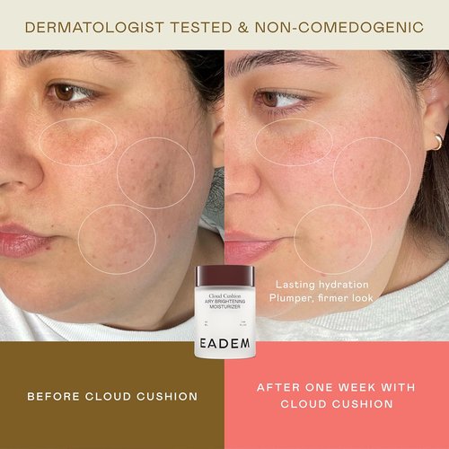 Eadem Cloud Cushion Face Moisturizer - Ultra Hydrating Cream with Peptides & Ceramides | 1.69 oz