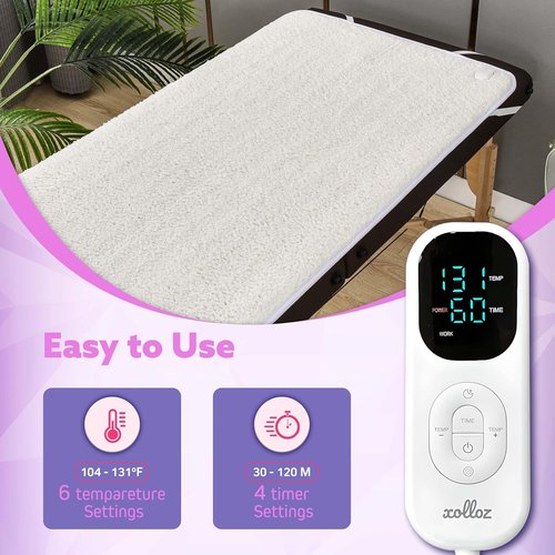 Skiennix Massage Table Warmer - 71"x31" Heated Pad with Adjustable Temperature & Auto Shut-Off | Soft Sherpa Fabric