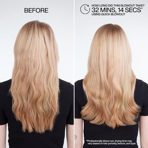 Redken Quick Blowout Heat Protectant Spray - Lightweight Styling Primer for All Hair Types, Adds Shine & Smooths