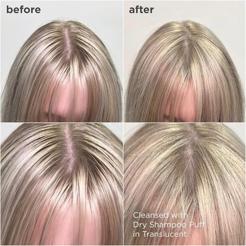 Briogeo Style + Treat Dry Shampoo Puff - Non-Aerosol, Talc-Free Oil Absorption | Volumizing Powder | 0.5 oz