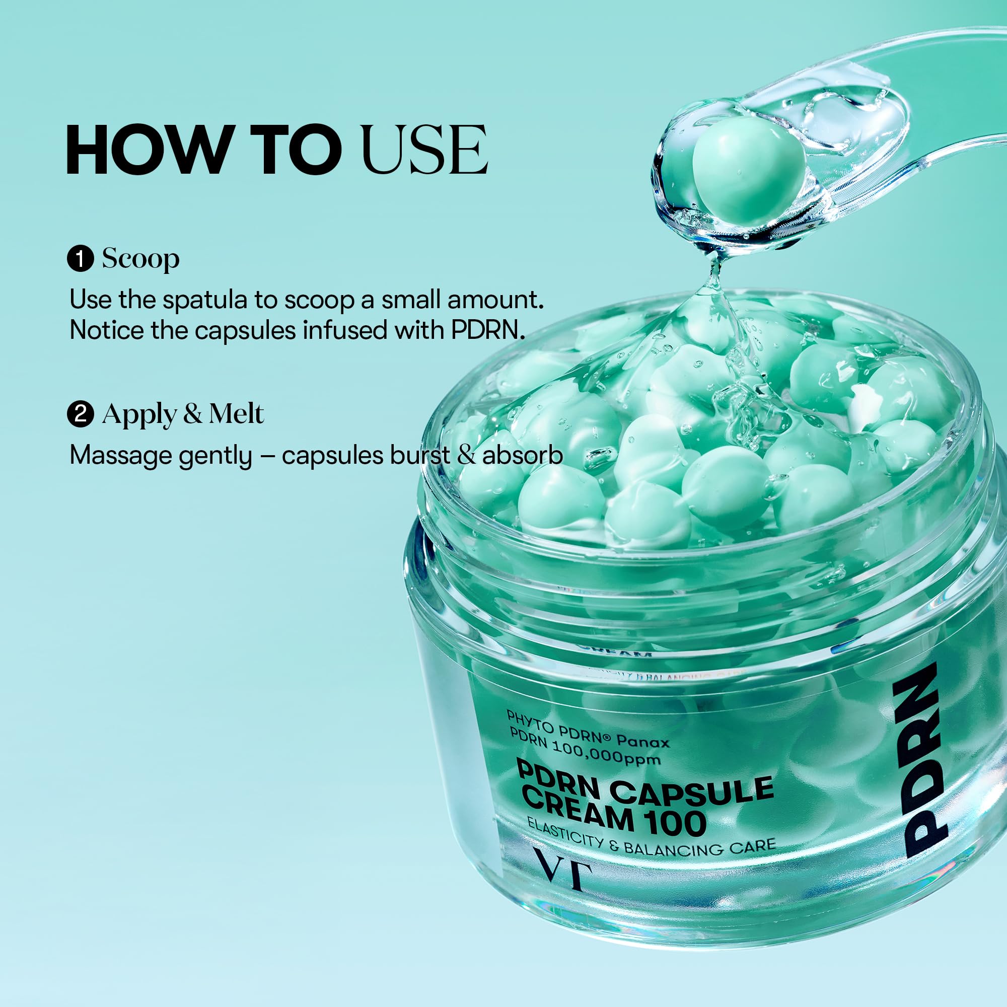 VT COSMETICS PDRN Capsule Cream 100, Hydrating Face Moisturizer with 100,000ppm PDRN, Hyaluronic Acid, 9 Peptides, Firming & Plumping Nourishing Cream, Korean Skin Care (1.69 fl. oz.)