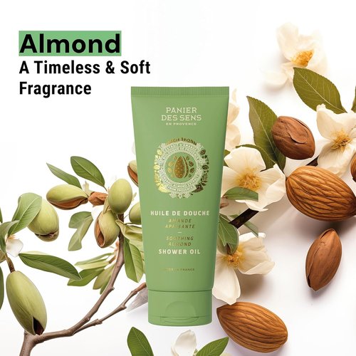 Panier des Sens - Almond Moisturizing Body Wash - Gentle Shower Gel with 96% Natural Ingredients | SLS Free, Vegan, 6.8 Fl Oz