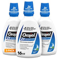 Orajel Nonseptic Mouth Sore Rinse 16oz, Soothing Mint Flavor, Provides Pain Relief, Promotes Healing, 3-Pack