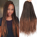 7 Packs Goddess Box Braids Crochet Hair 18 Inch Prelooped Crochet Box Braids Crochet Hair for Black Women Braiding Hair (18 Inch 7 Packs, #1B/30)