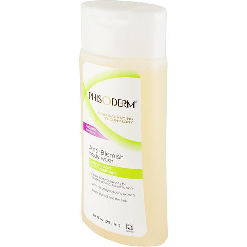 Phisoderm Anti-Blemish Body Wash - Clear Skin Formula | 10 Ounce Size