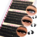 FANXITON Lash Clusters Thick Eyeash Clusters D Volume Lash Extensions 80D+100D+120D Eyelash Clusters 10-18mm Eye Lash Clusters Wispy Individual Lashes Sweatproof Clusters Eyelash Extensions