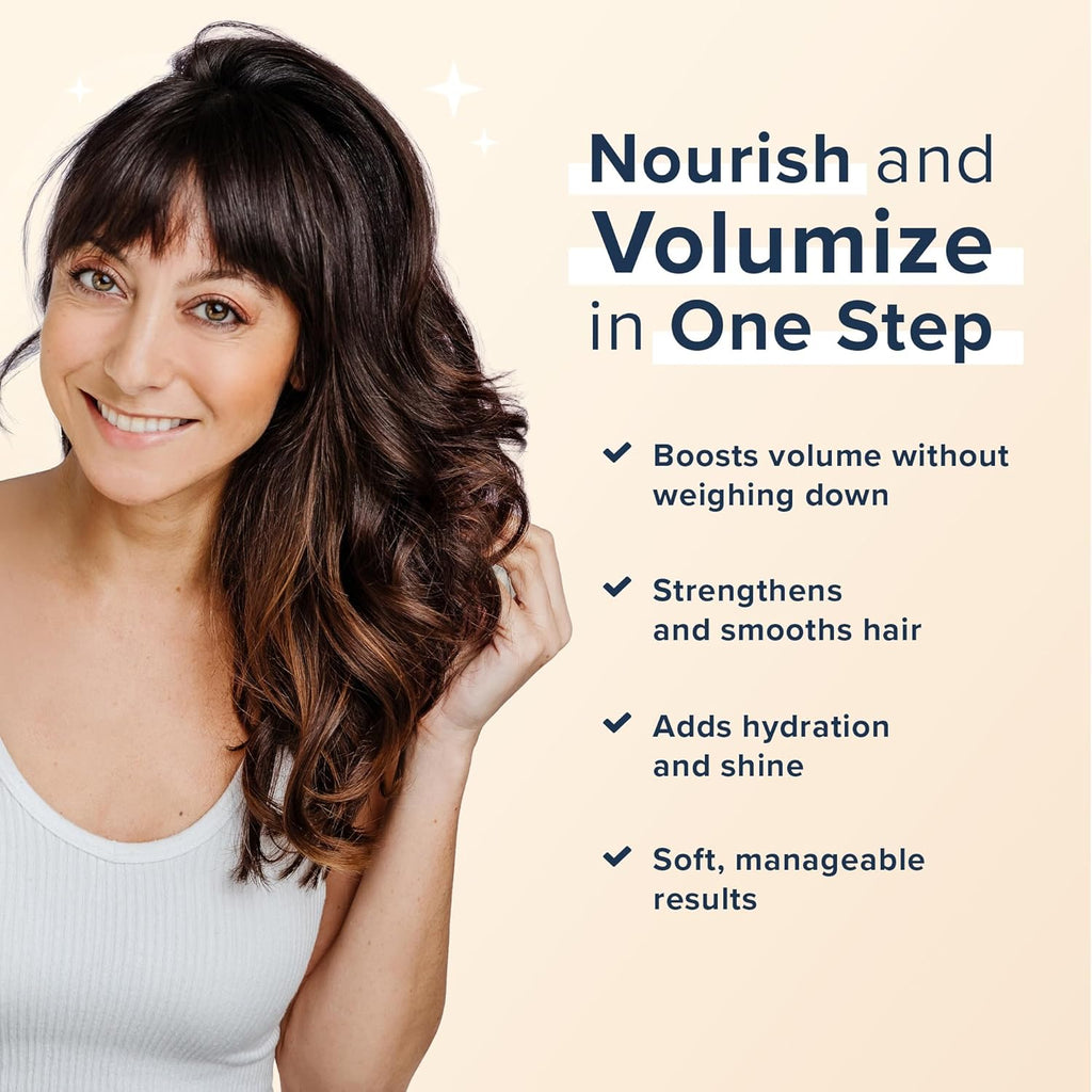 TRUHAIR Volume+ Conditioner - Lightweight Hydration & Shine with Keratin & Panthenol - 8 oz