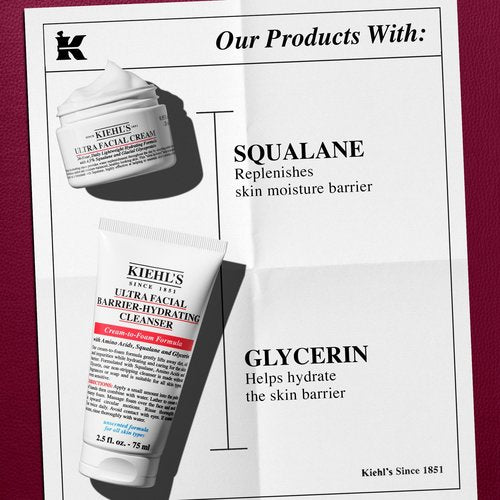 Kiehl's Duo Hydration Skincare Gift Set, $45 Value Skincare Gift, Set Includes Face Cream and Wash for Hydrated Skin, Travel Size Face Moisturizer and Wash