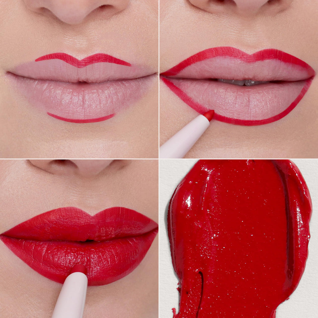 Wander Beauty Lipsetter Dual Cream Lipstick + Lip Liner - Red Over Heels - Ultra-Smooth, Hydrating Lipstick and Red Lip Liner with a Soft Matte Finish - Made with Squalane & Peptides (1 Count)