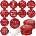 Geelin 20 Pcs Teacher Appreciation Gifts Bulk Mini Compact Makeup Mirrors Gift for Womens History Month Teachers Team Group(Red Bottom)