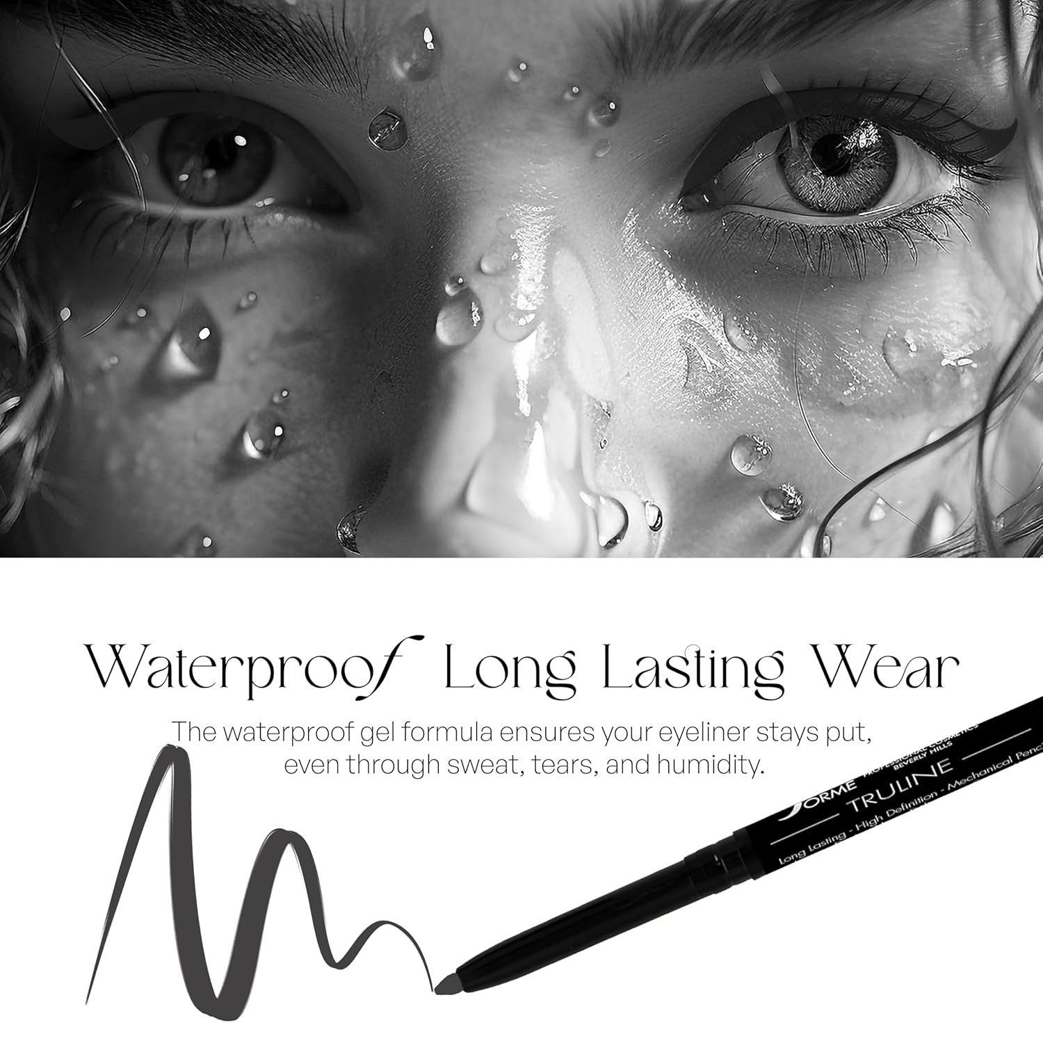 SORMÉ Truline Professional Eyeliner Pencil - Waterproof Gel Formula with Vitamin E - Nourishes Skin - 0.1 Ounce - Stone