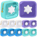 Abbylike 12 PS Christmas Preppy Patch Makeup Bags Bulk Small Nylon Holiday Makeup Bag Skincare Pouch Xmas Zipper Cosmetic Pouch Preppy Thing for Travel Christmas Women Gift(Snowflake,Colorful)