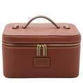 ETOILE - Vanity Case Ginger Brown - Stylish Travel Makeup Bag Organizer with Dividers
