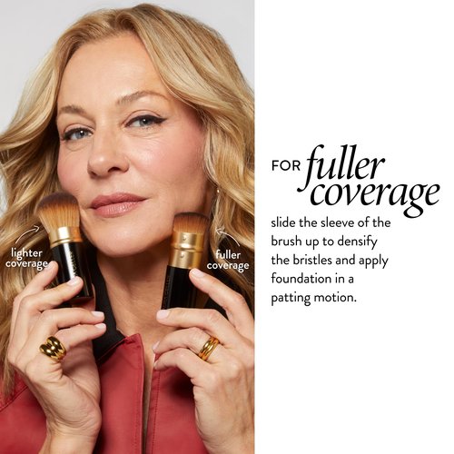 LAURA GELLER NEW YORK Baked Balance-n-Brighten Foundation with Kabuki Brush Makeup Set, Light