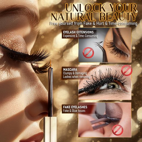 Eyelash Growth Serum for Lash Enhancing: 5ml Natural Power Booster Formula – Advanced Enhancer for Thicker, Longer Lashes – Gentle and Vegan (0.17 Fl Oz (Pack of 1), Fragrance Free)
