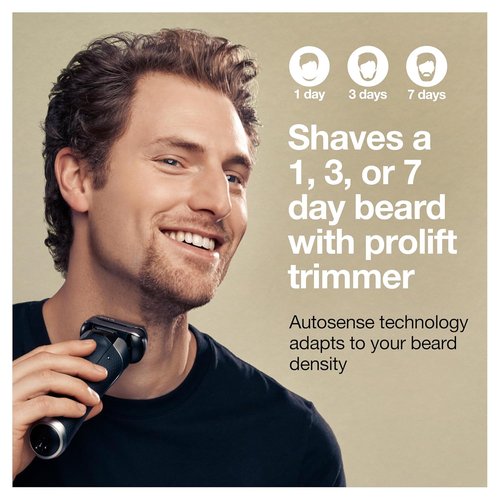 Braun Series 9 Pro 9487cc Electric Razor - Wet & Dry Rechargeable Shaver with Clean & Charge Station