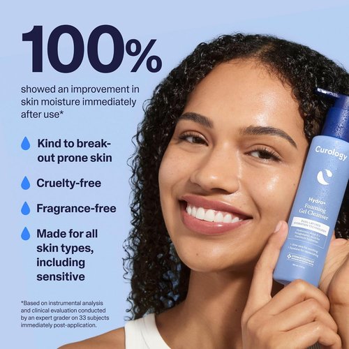Curology Hydro+ Foaming Gel Facial Cleanser - Gentle, Hydrating Face Wash for Sensitive Skin | 5 fl oz