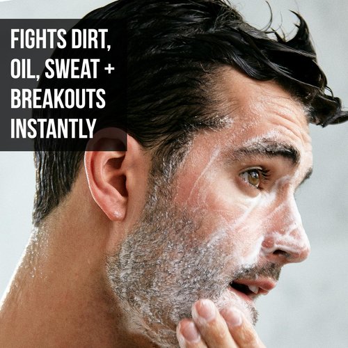 RUGGED & DAPPER Daily Men's Face Wash & Scrub - Deep Exfoliating Cleanser for Breakouts - 5 Month Supply