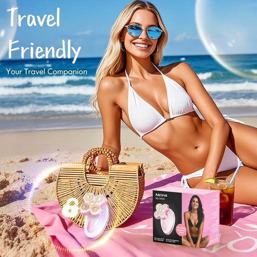 Electric Razors for Women - Upgraded Magnetic Electric Shaver for Women, Cordless Painless Hair Remover for Legs Bikini Face, Lady Trimmer for Sensitive Skin, Detachable and Waterproof, Pink