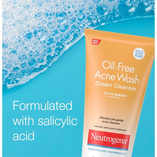 Neutrogena Oil-Free Acne Face Wash - 2% Salicylic Acid Treatment for Acne-Prone Skin | 6.7 fl. oz