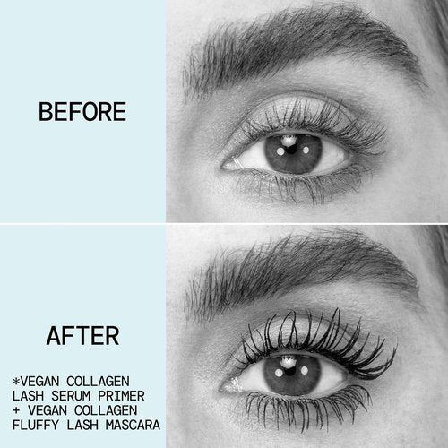 Pacifica Vegan Collagen Eyelash Serum & Clear Mascara Primer - Conditioning Formula with Vitamin B & E for Fuller Lashes