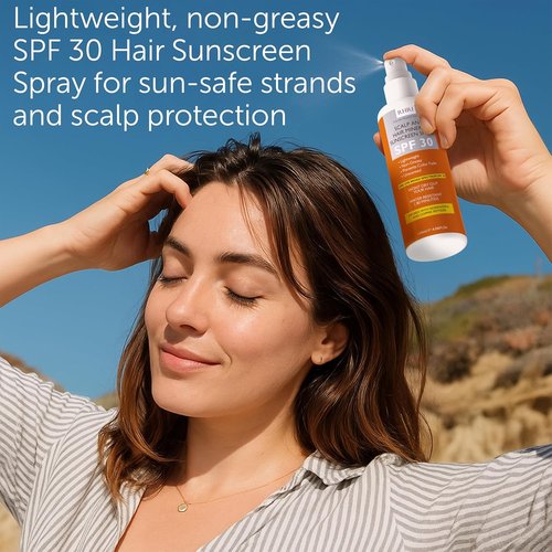 Premium SPF 30 Hair Sunscreen Spray - Non-Greasy UV Protection for Hair & Scalp | Prevents Color Fade & Dryness | 4 oz