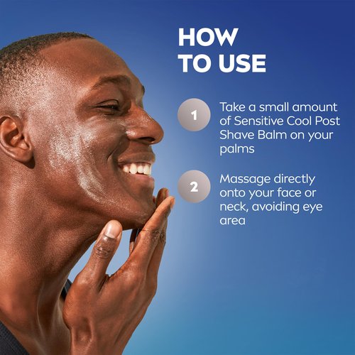 NIVEA MEN Sensitive Cool Post Shave Balm, Enriched with Chamomile and Seaweed Extracts, Alcohol Free After Shave Balm for Men, 3.3 Fl Oz Bottle, Pack of 3